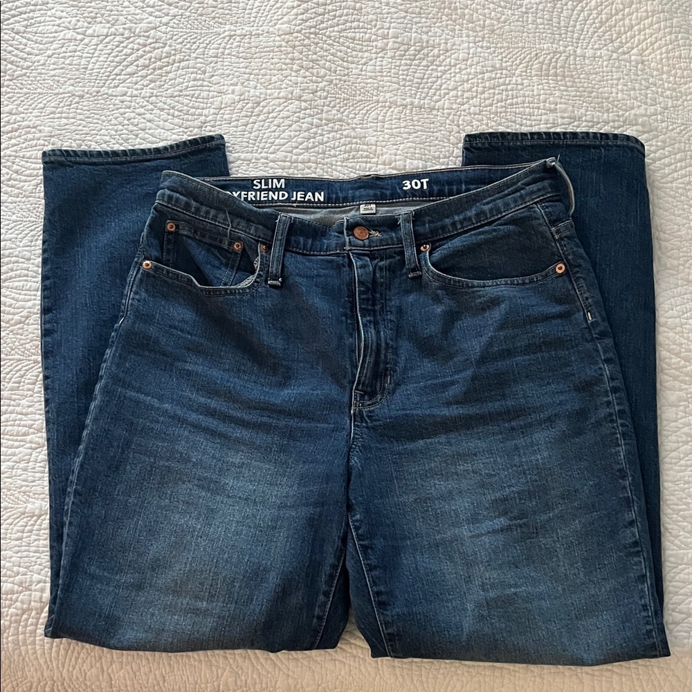 J CREW Women Boyfriend Jeans - Blue